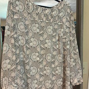 LOFT Plus Size Floral Print Blouse